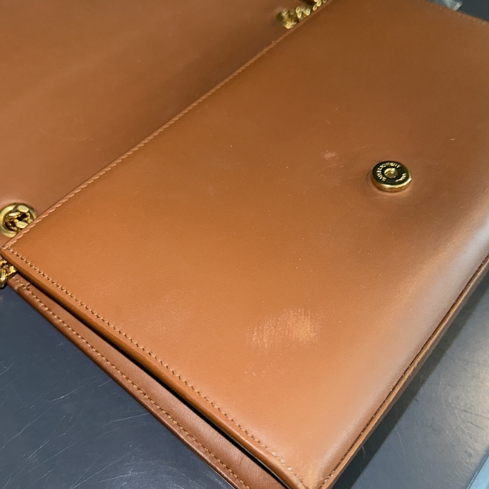 Saint Laurent Paris Kate tassel monogram medium brown leather chain shoulder bag - Picture 8 of 12